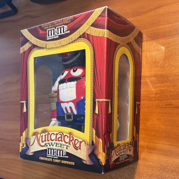 Limited Edition M&M'S Nutcracker Sweet Chocolate Candy Dispenser Red and Blue - Picture 8 of 10